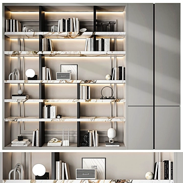 Modern Modular Bookcase Furniture 3D model image 1 