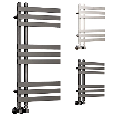 Designer Anthracite Heated Towel Rail 3D model image 1 