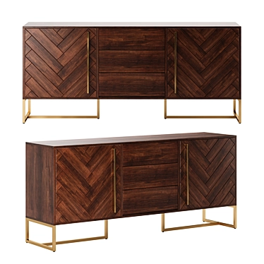  Bruno Artfabric Sideboard: Sleek Storage 3D model image 1 