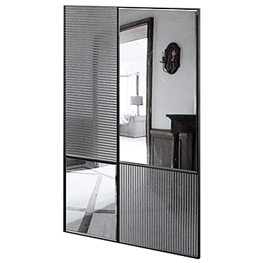 Modern Rectangular Wall Mirror Kit 3D model image 1 