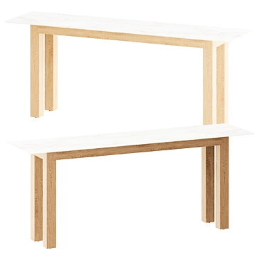 Sleek Modern Jessa Console Table 3D model image 1 