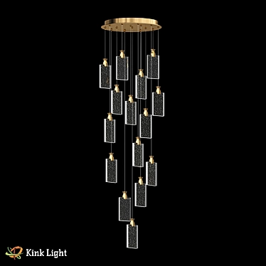 Auri Gold Pendant Light, Modern 3D model image 1 