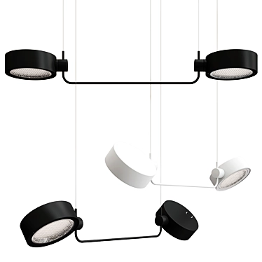 Modern Swivel LED Pendant Lamp 3D model image 1 