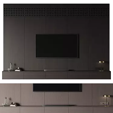 Modern Wall TV Entertainment Unit 3D model image 1 