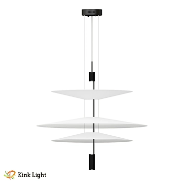 Guida Black Pendant Light 3D model image 1 