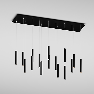 Cascade Cylinder Pendant Light 3D model image 1 