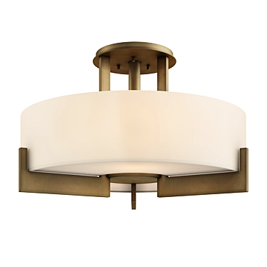 Modern Industrial Ceiling Light 3D model image 1 