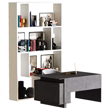 Modern Office Furniture Set - 3D Model 3D model image 1 