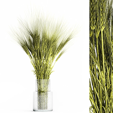 Green Wheat Field Bouquet  3D model image 1 