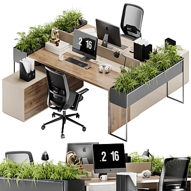 Corona Legacy Office Furniture Set 3D model image 1 