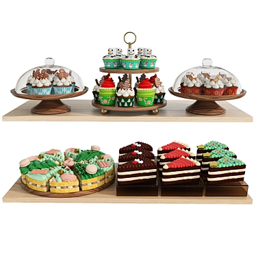 Gourmet Christmas Treats Set 3D model image 1 