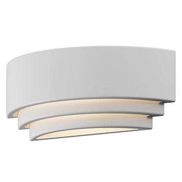 Sleek Lancio Oblong Sconce 3D model image 1 