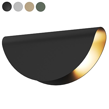 Sleek Modern Wall Sconce 3D model image 1 