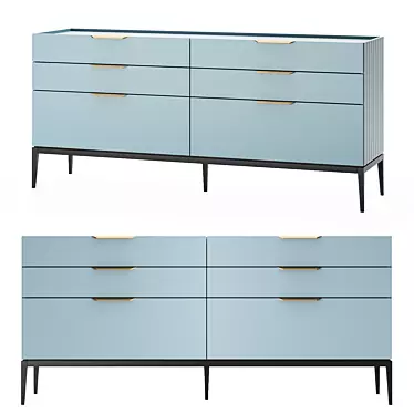 Metropolitan 6-Drawer Chest 3D model image 1 