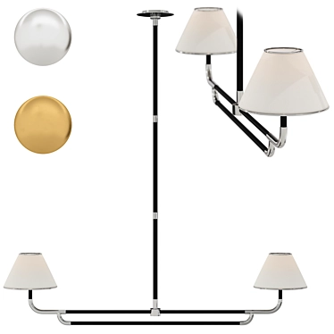 Rigby Large Linear Chandelier from Visual comfort