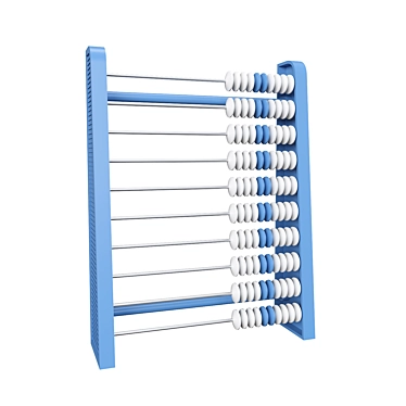 Retro Plastic Abacus | Vintage Counting 3D model image 1 