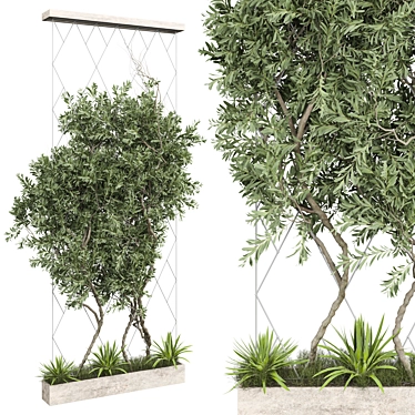 3D Vertical Garden Partition Design 3D model image 1 