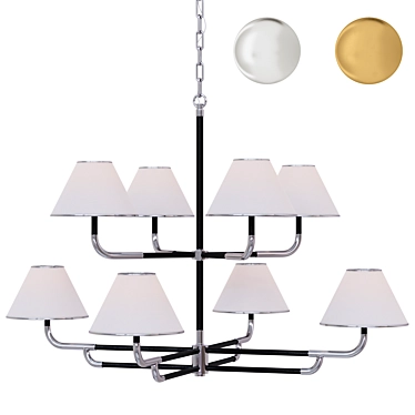 Rigby Grande Two-Tier Chandelier: Visual Comfort 3D model image 1 