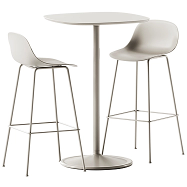 Muuto Fibre Cafe Bar Set 3D model image 1 