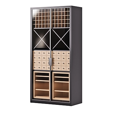  Russian Wine Cabinet Case 3D model image 1 