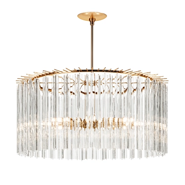 Golden Glass Azra Chandelier 3D model image 1 