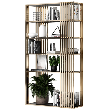 Modular Adjustable Shelving Unit 3D model image 1 