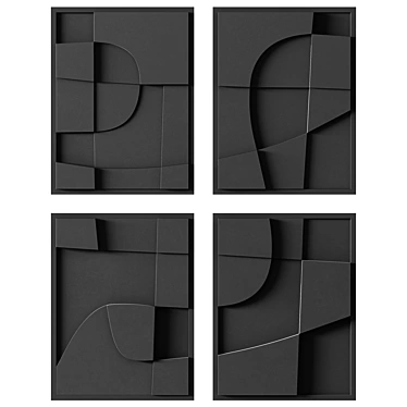 Embossed Panel Quartet Decor isize 3D model image 1 