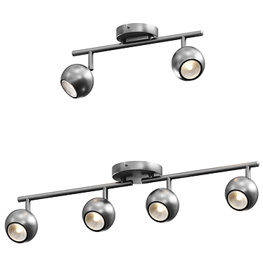 Adjustable LED Ceiling Spotlight Bar 3D model image 1 