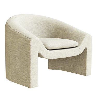 Bolia Mielo Armchair & Footstool 3D model image 1 