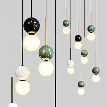 Modern Aromas Pendant Light 3D model image 1 