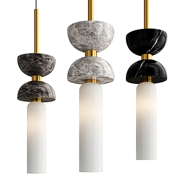 Elegant Kyoto Pendant Light Fixture 3D model image 1 