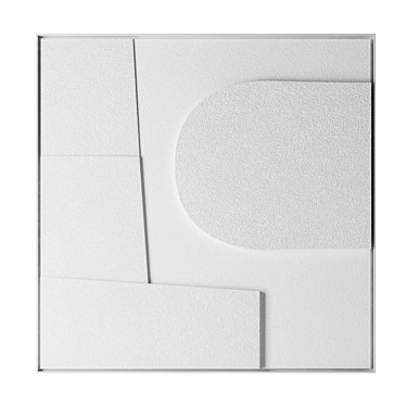 Textured White Wall Art Joran 3D model image 1 