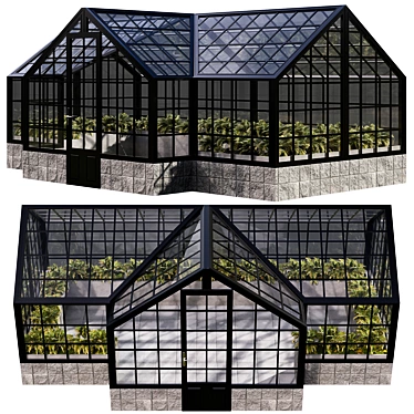 Minimalist Greenhouse 3D Model 3D model image 1 