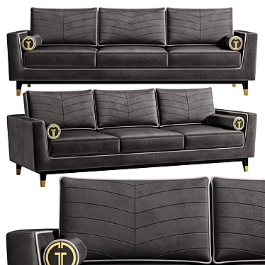 Sleek Madrid Memory Sofa 3D model image 1 