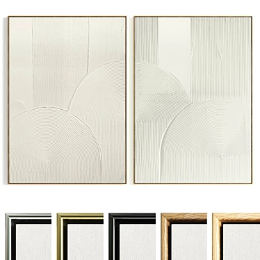 Texture Plaster Frame Duo Display 3D model image 1 