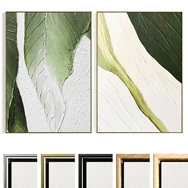 Two-Photo Plaster Frame Set 3D model image 1 