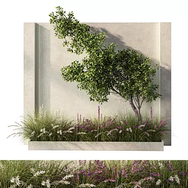 Lush Outdoor Plant Set 3D model image 1 