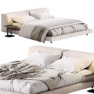 Modern Living Divani SOFTWALL Bed 3D model image 1 