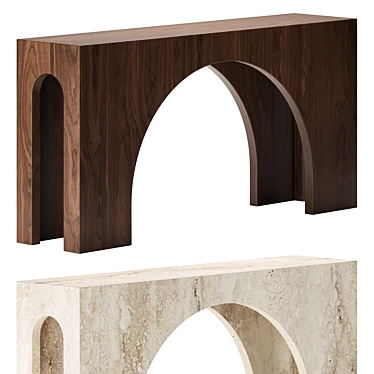 Elegant FAUSTO Console - Four Hands 3D model image 1 