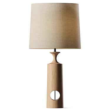 Modern Dark Wood Table Lamp 3D model image 1 