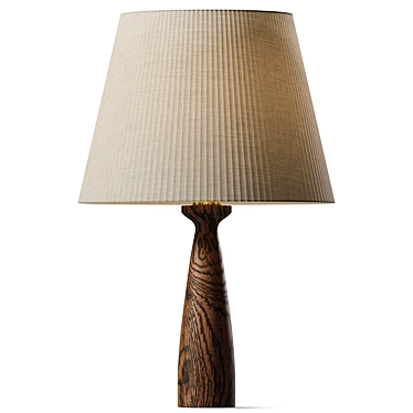  Nordic Chic Wooden Table Lamp 3D model image 1 