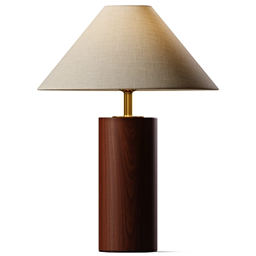 Modern Glass Table Lamp 3D model image 1 