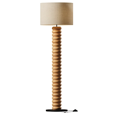 Elegant Tula Twist Floor Lamp 3D model image 1 