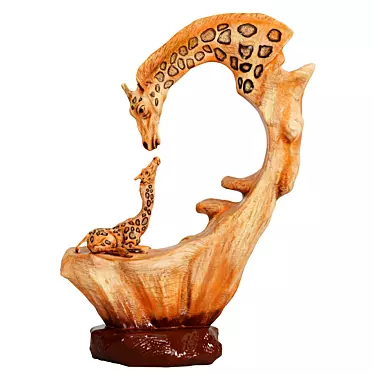 Wooden sculpture "Giraffe and calf"