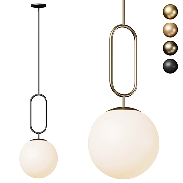 Modern Deco Elegance Pendant Light 3D model image 1 