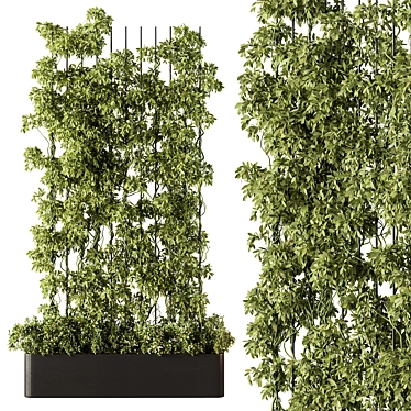 Green Living Wall Divider - Set 3D model image 1 