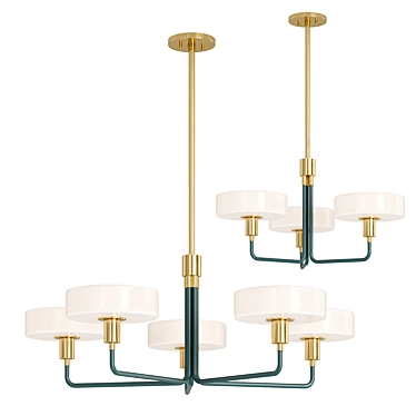 Modernist Aston Chandelier Fixture 3D model image 1 