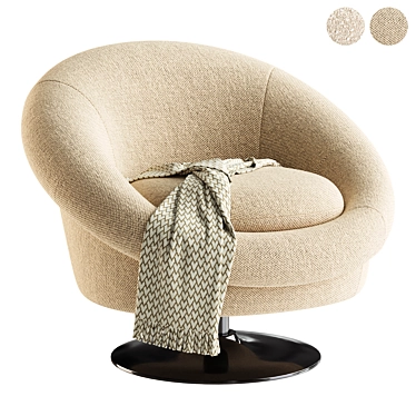 Elegant Swivel Chair Nemo 3D model image 1 