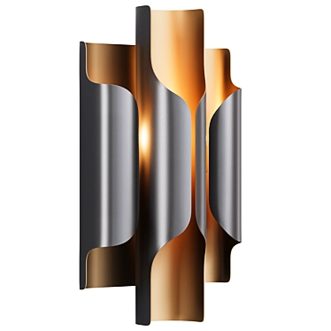 Epoxy Coated Nickel Metal Sconce 3D model image 1 