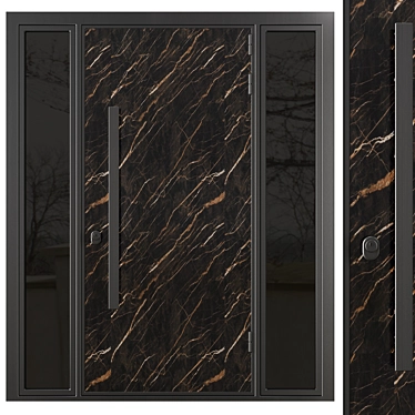 Modern Door Set for Entrance 3D model image 1 